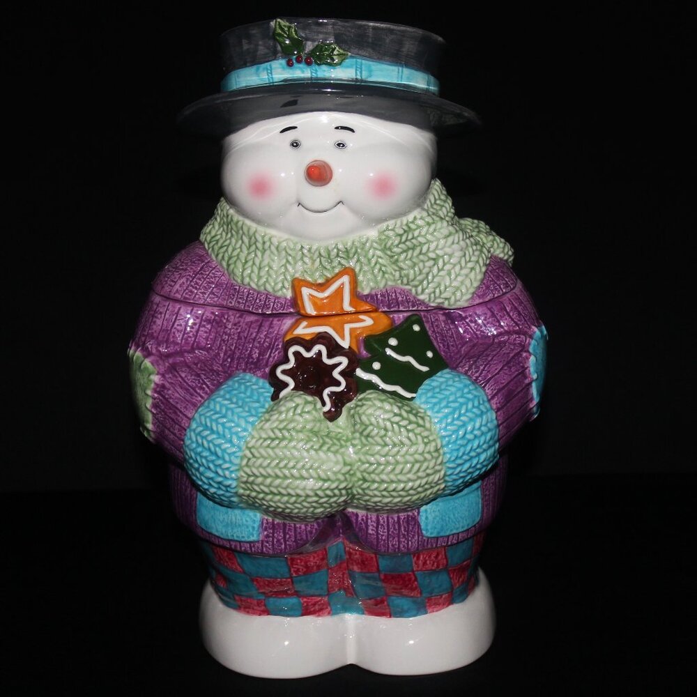 Adorable Frosty Snowman Cookie Jar | Christmas Stuffins Canister | Liv Canada